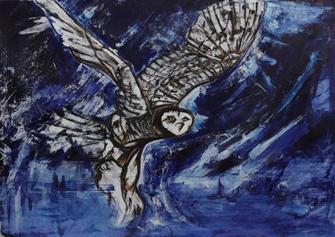 Joseph Paxton  | Owl in Blue