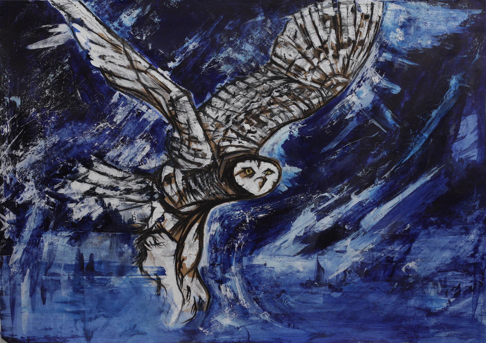 Joseph Paxton  | Owl in Blue