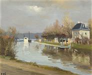 Houses by Canal, Marcel Dyf
