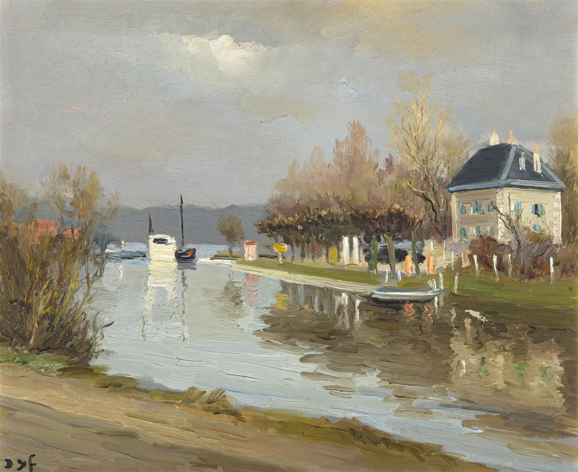 Marcel Dyf | Houses by Canal