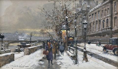 Eugene Galien Laloue | 'Quai d'Orsay, Paris