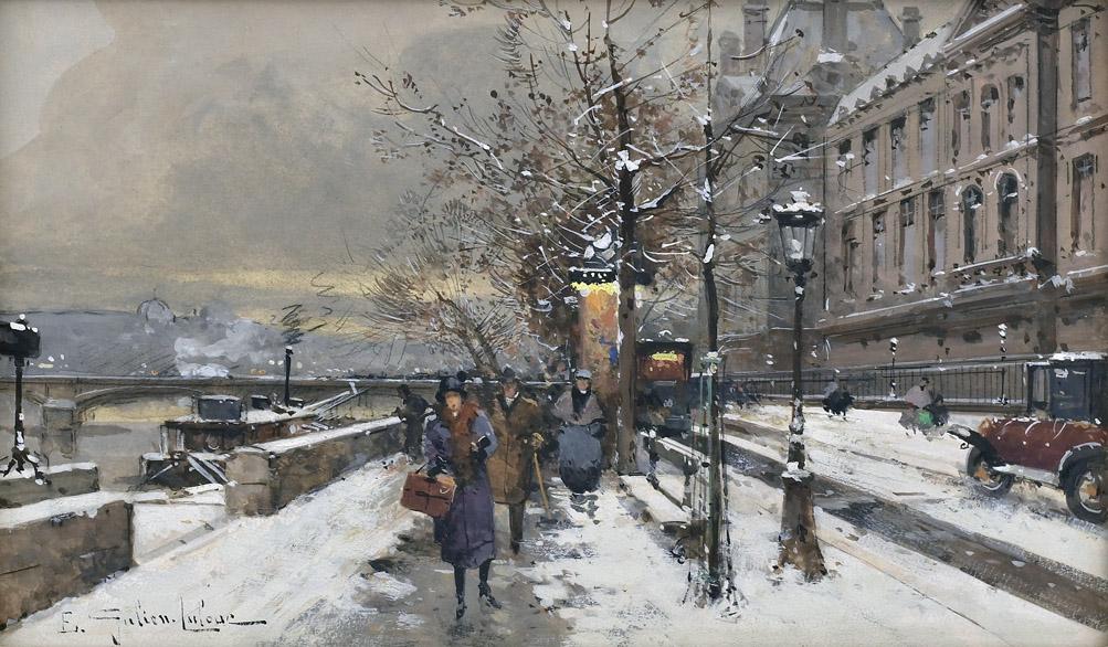 Eugene Galien Laloue | 'Quai d'Orsay, Paris