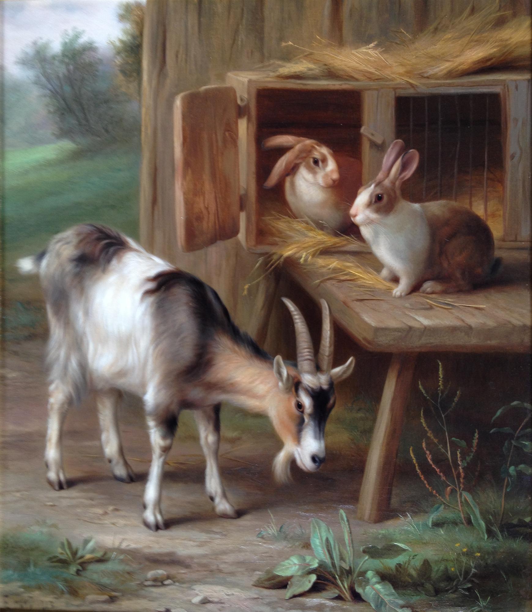 Edgar Hunt | Billy Goat & Rabbits