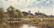 Cattle Watering, Kempstead-on-Thames, Alfred Augustus Glendening Snr