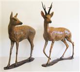 Roe Buck & Doe Life Size, David Cemmick