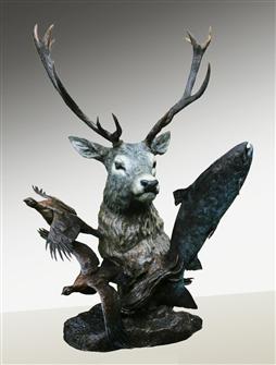 David Cemmick | McNab Lifesize - Red Deer, Salmon & Brace of Grouse