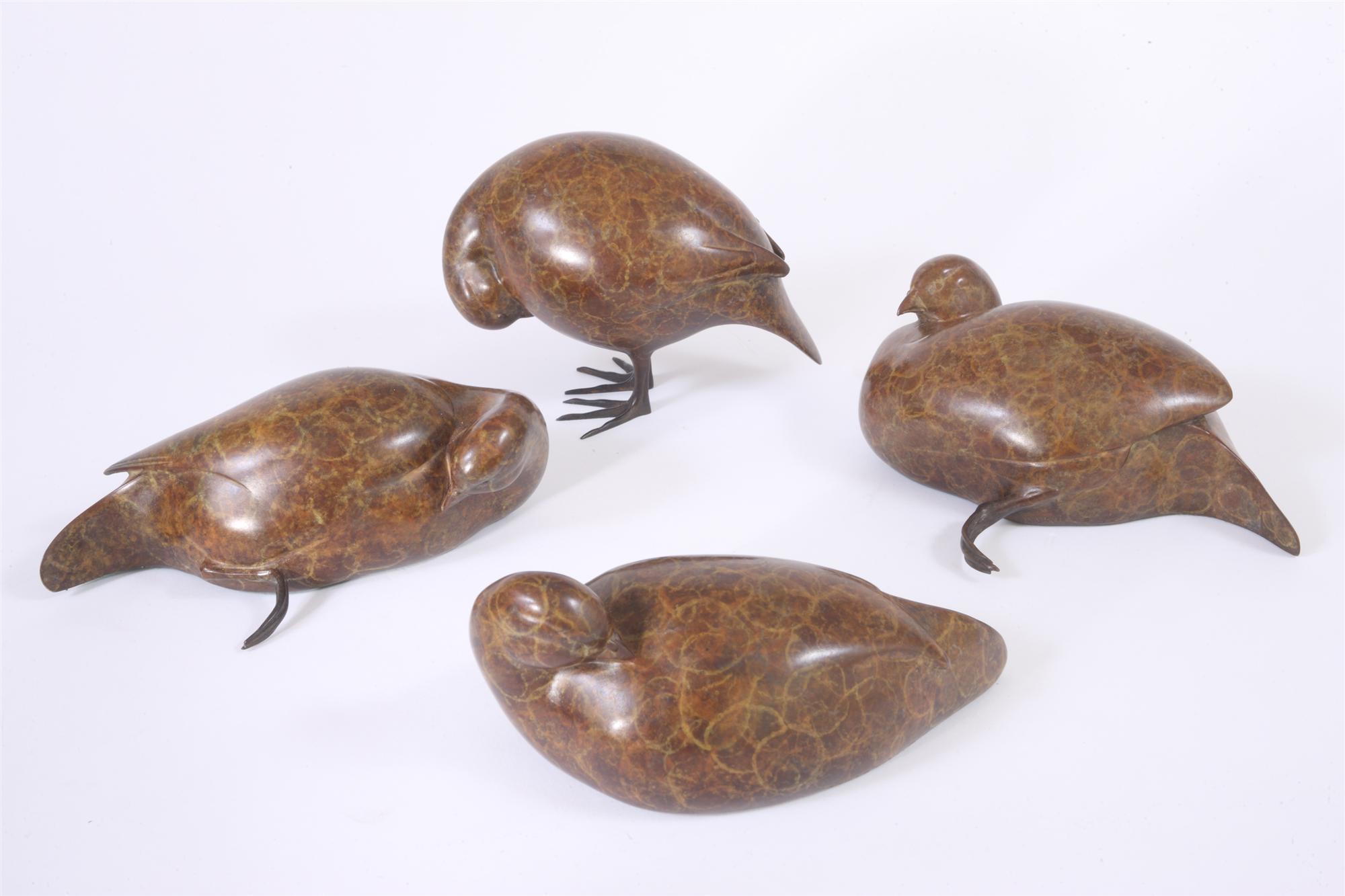 Jonathan Knight | Four Preening Partridges