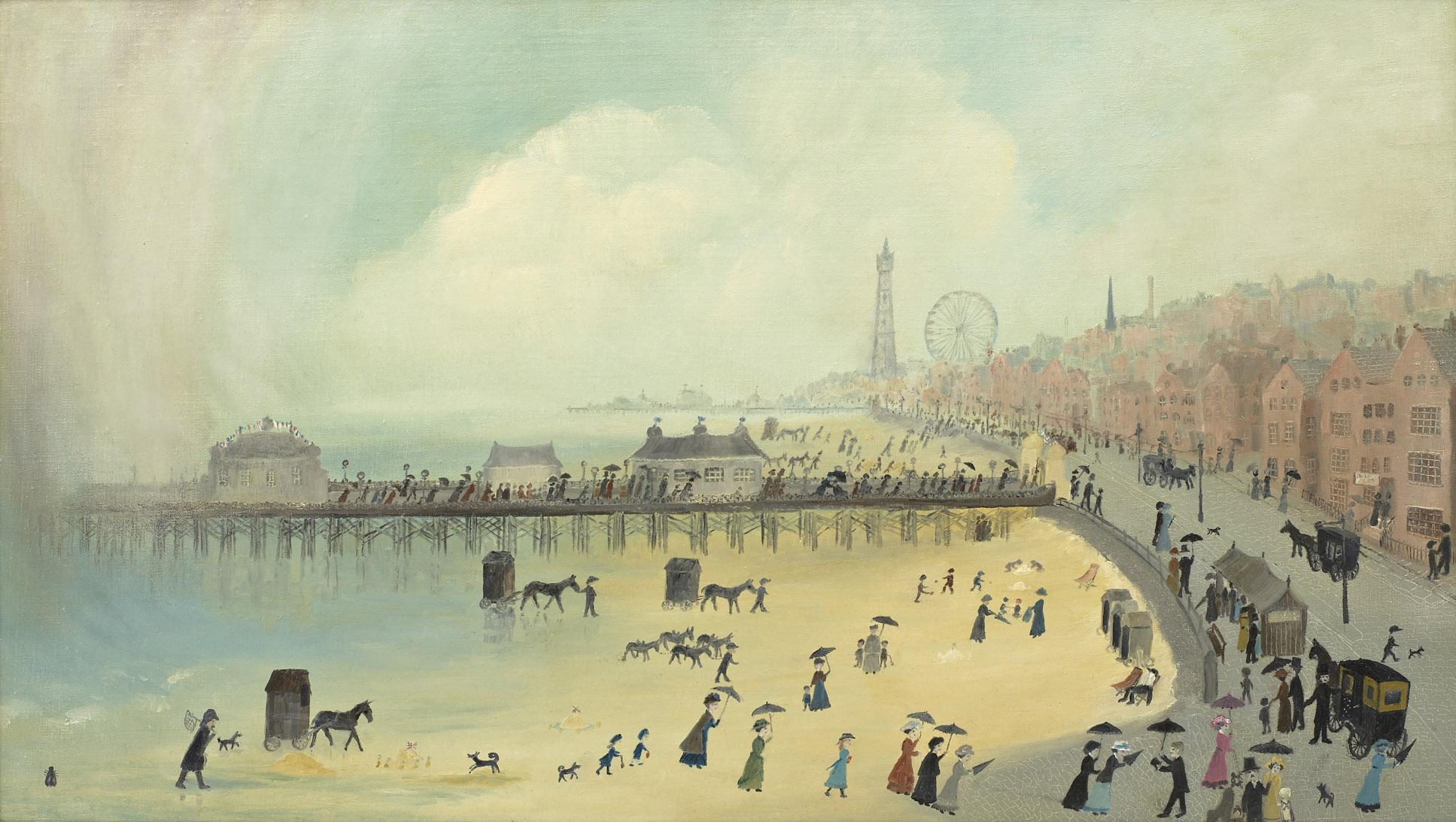 Helen Bradley | April Showers at Blackpool