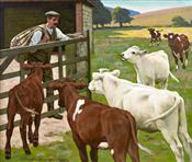 Feeding The Calves, William Gunning King