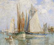 Drying Sails Concarneau, William Lee-Hankey