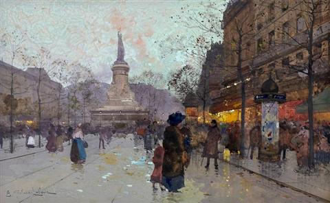 Eugene Galien Laloue | Place de la Republique