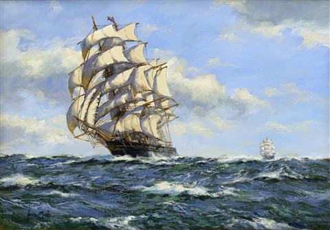 Henry Scott | The Clipper Leander in Full Sail