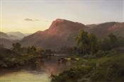 An Evening Glow at Dunkeld, Alfred de Breanski Snr