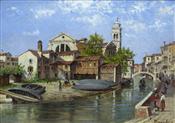 Venetian Canal (part of pair with Gardens in Florence), Antonietta Brandeis