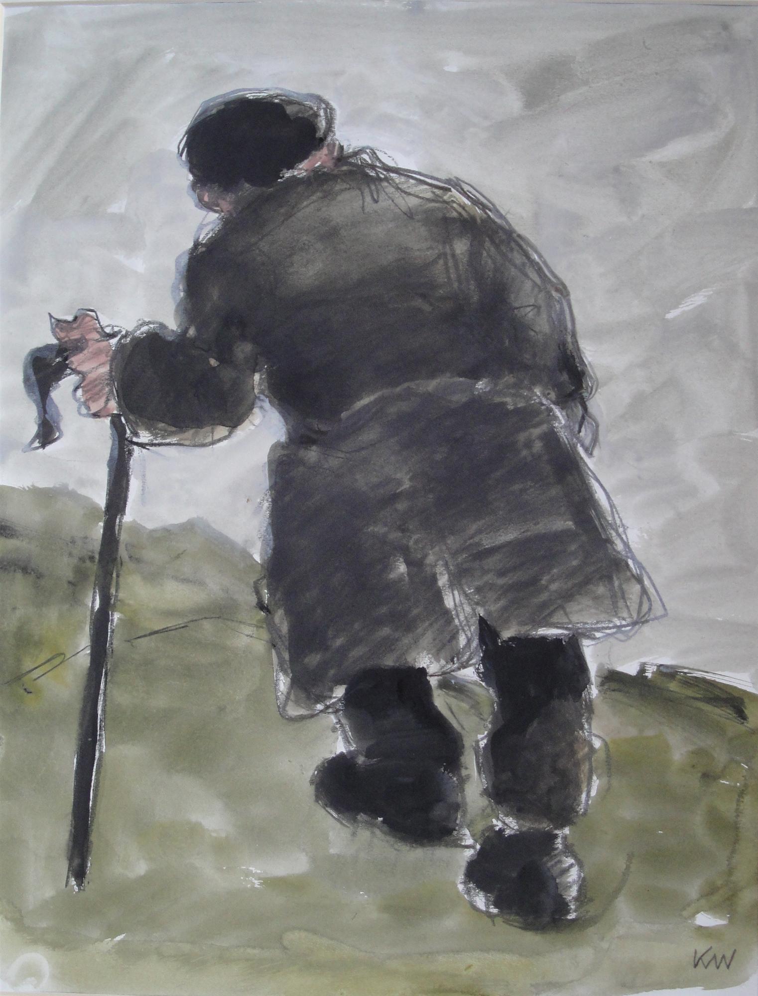 Sir Kyffin Williams | Farmer with Stick