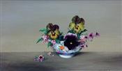 Pansies in bowl, Laurence Biddle