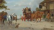 Carriage Horses upon Arrival, George Wright
