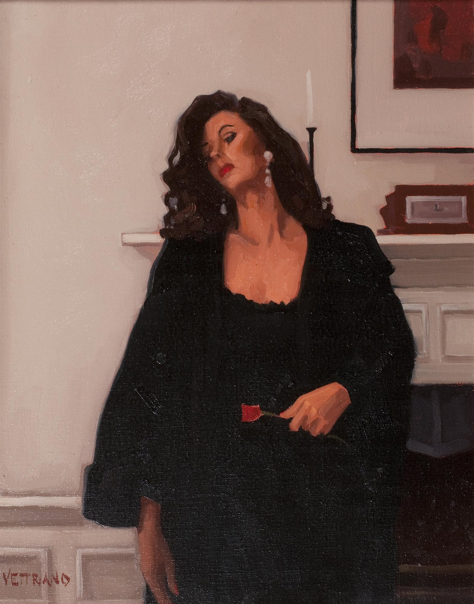 View Jack Vettriano | Only a Rose at Rowles Fine Art