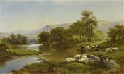 On the Wharfe near Barden Tower, York, Walter J Watson