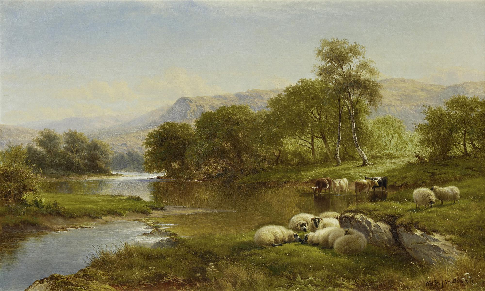 Walter J Watson | On the Wharfe near Barden Tower, York