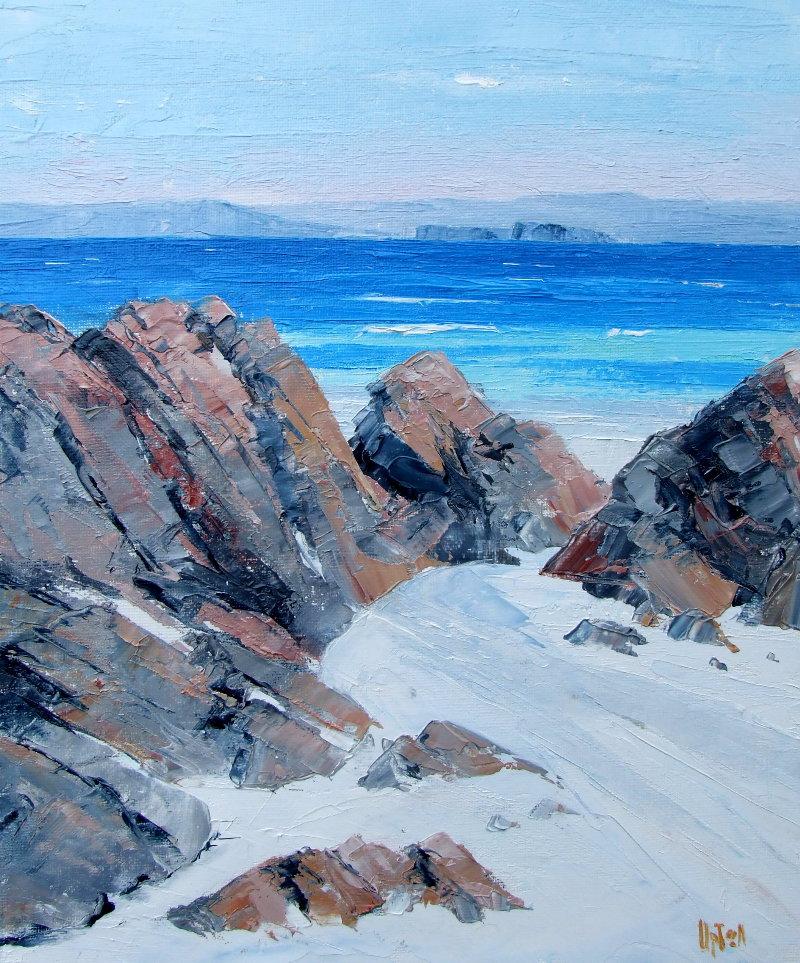 Erni Upton | Staffa beyond the Rocks, North Iona