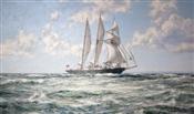 Training Ship at Sea (Churchill), Montague Dawson