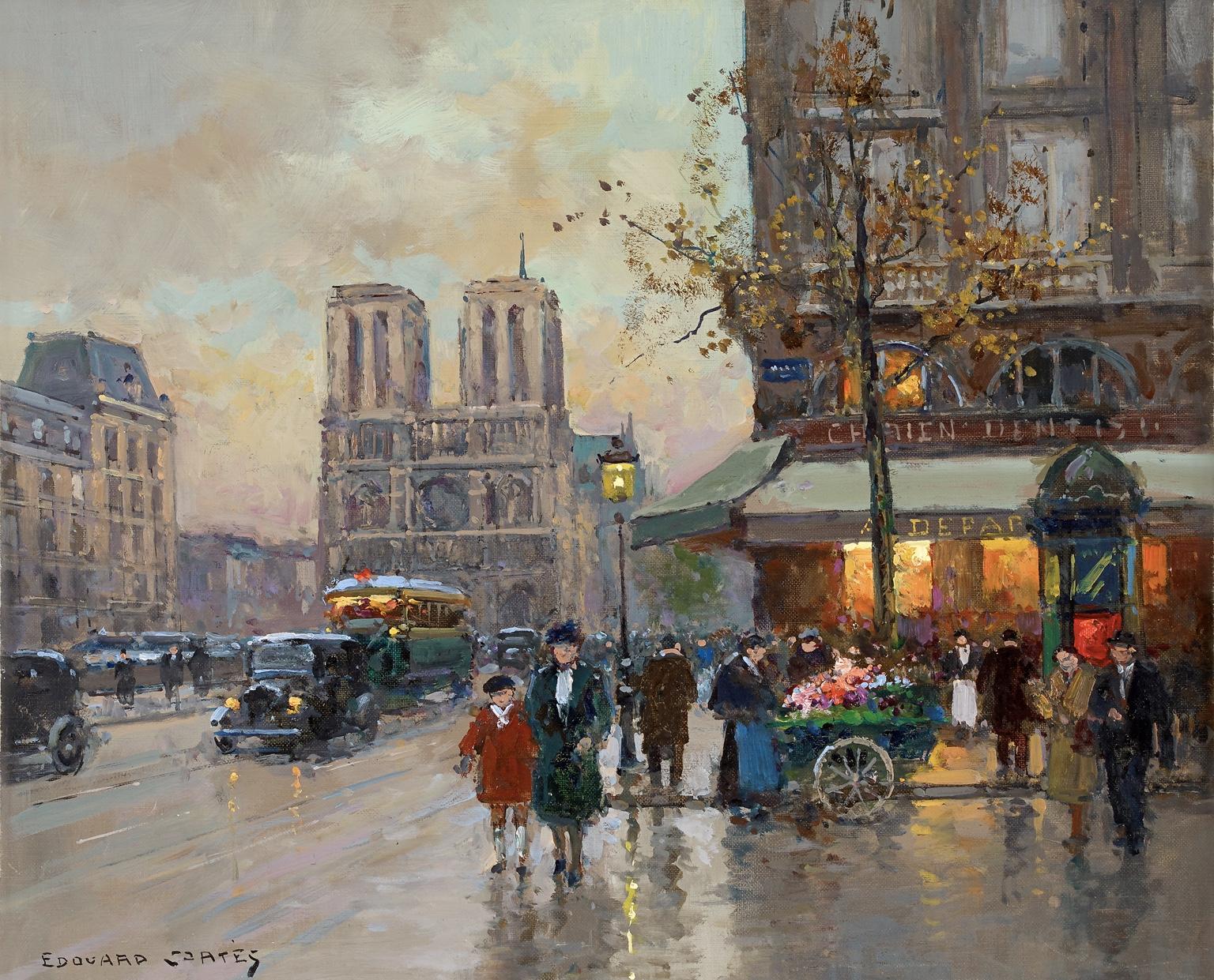 Edouard Leon Cortes | Place Saint - Michel Et Notre Dame