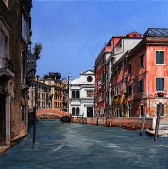Michael John Hunt | Canal Scene, Venice