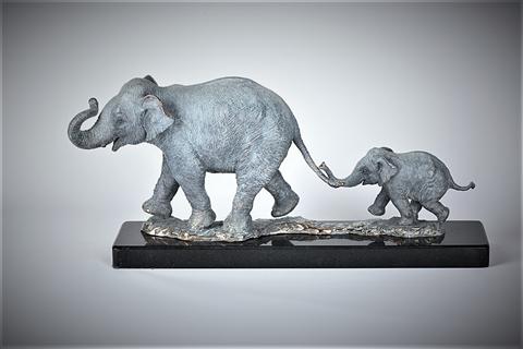 Stephen J Winterburn | Small Mother & Baby Indian Elephants - Tales of India