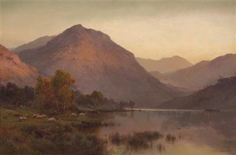 Alfred de Breanski Snr | A Still Evening,Inversnaid