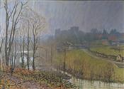 Ludlow Castle, Misty Day, David Fowles