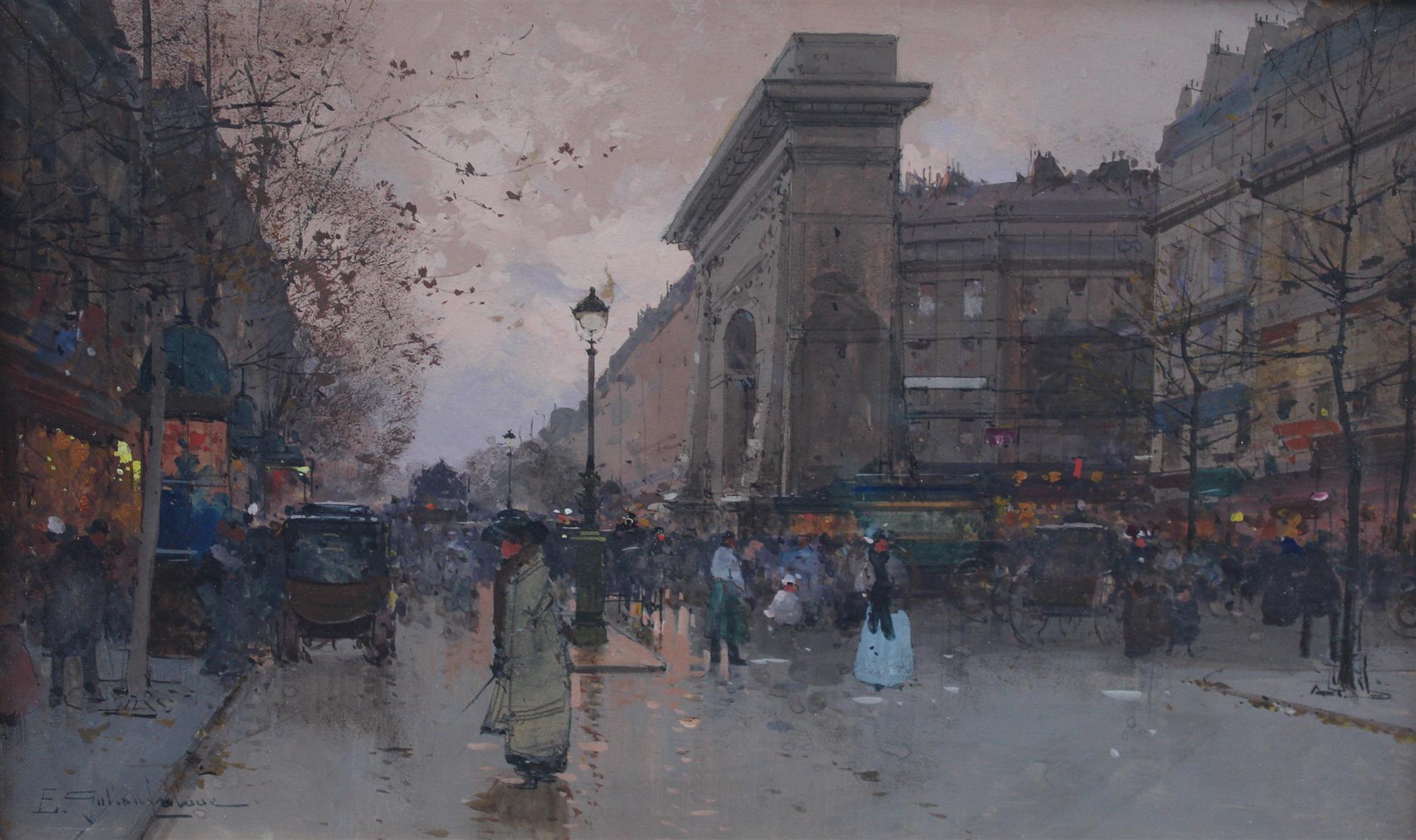Eugene Galien Laloue | Vue de Paris Animee