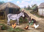 Farmyard Scene, Edgar Hunt