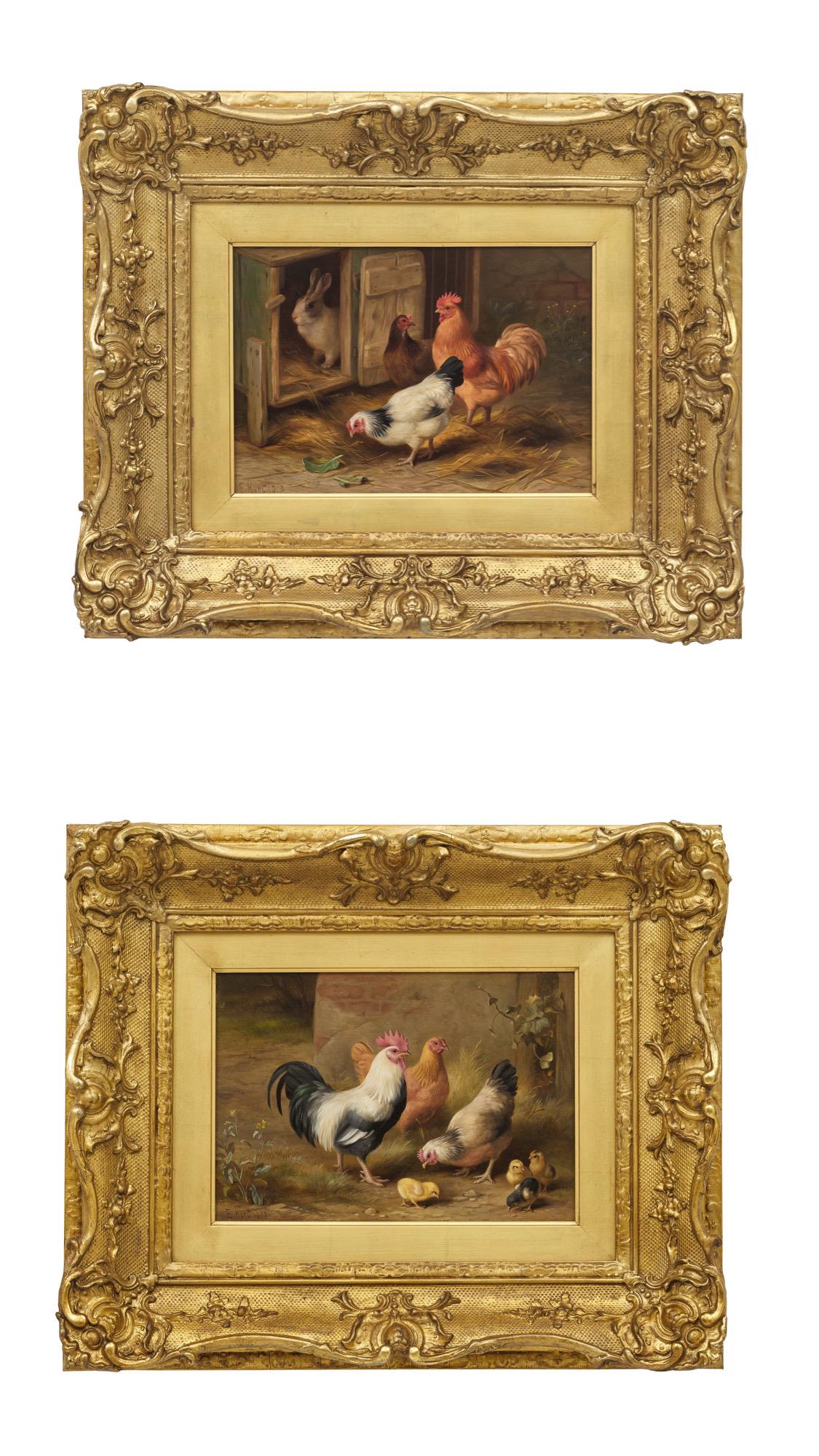 Edgar Hunt | Chickens with Rabbits & Chicks
