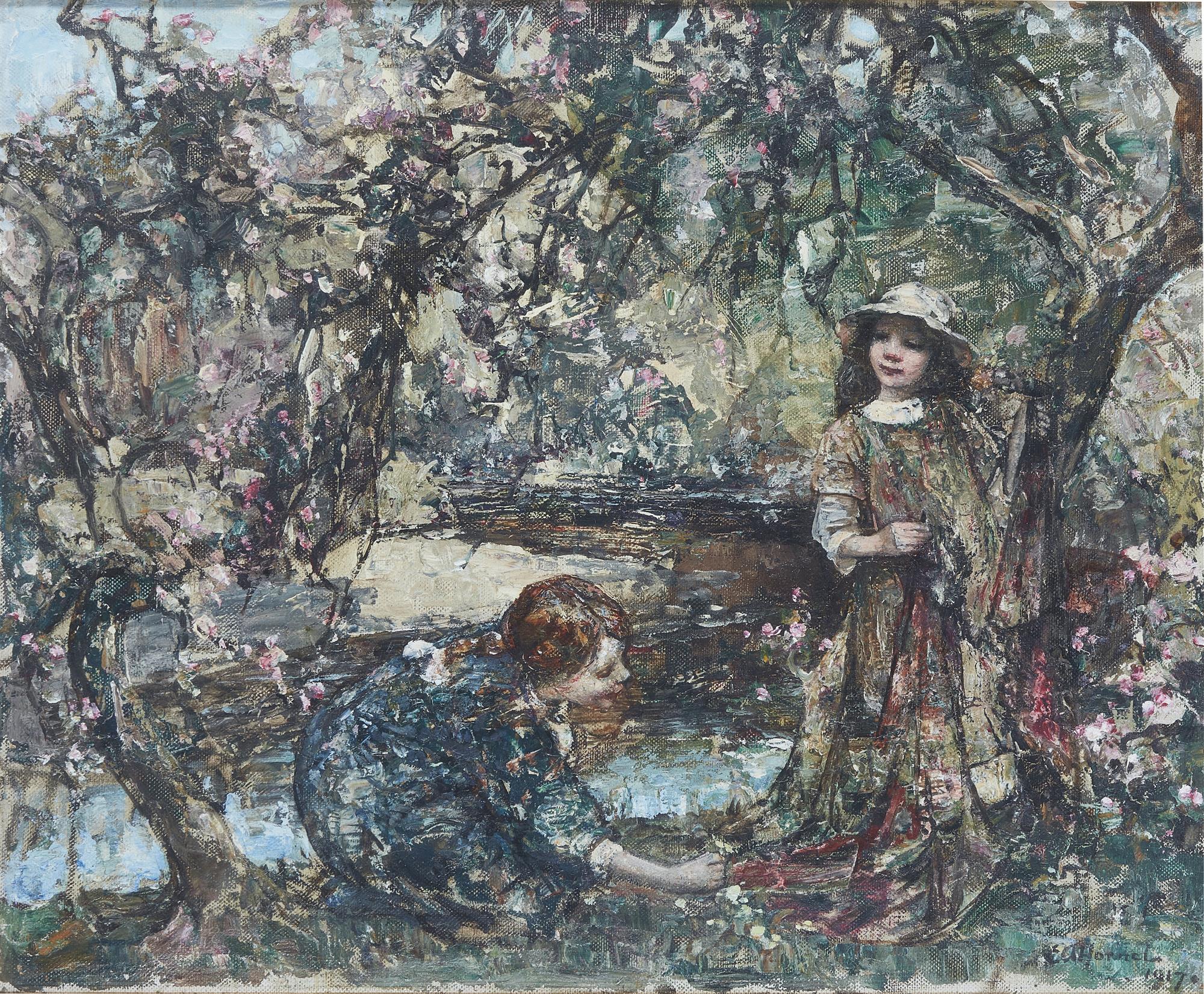 Edward Atkinson Hornel | Blossom Time