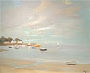 Boats Moored, South of France, Marcel Dyf
