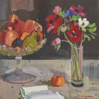 John Cunningham RGI | Anemones & Fruit