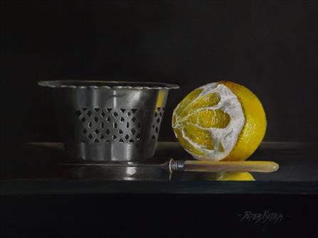 Peter Kotka | Pierced Silver Basket with Peeled Lemon