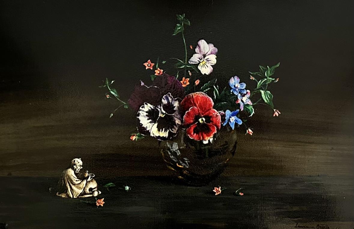 Laurence Biddle | Flowers with Chinese Figure