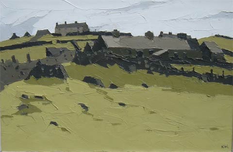 Sir Kyffin Williams | Cottages at Cesarea, Caernarfonshire