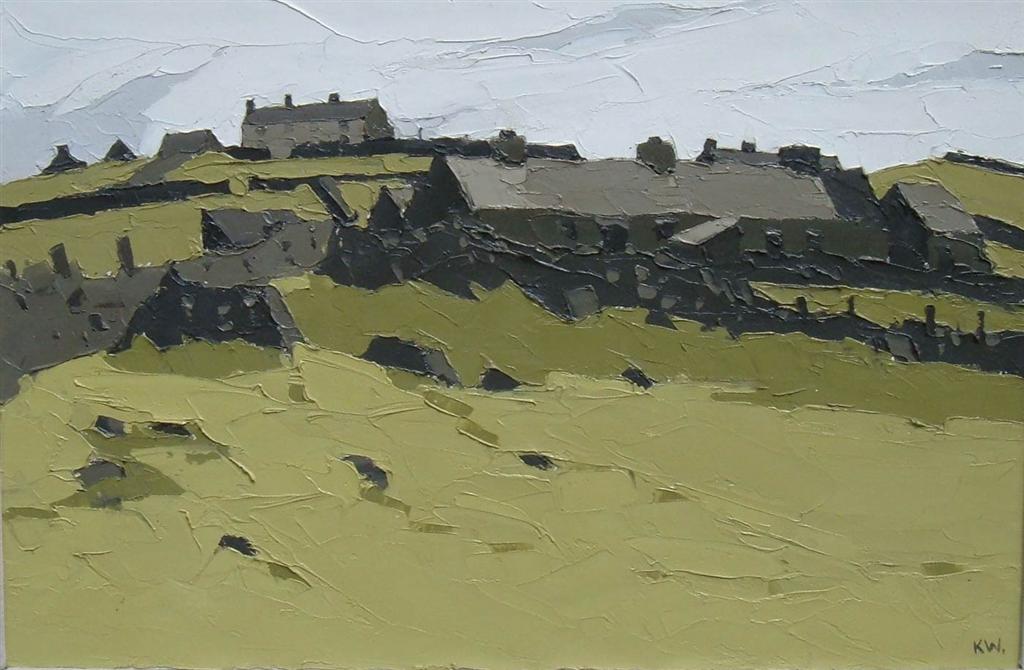 Sir Kyffin Williams | Cottages at Cesarea, Caernarfonshire