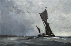 Spritsail Barge putting to Sea, Edward Seago