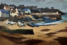 Cottages & Boats in the Harbour, Donald McIntyre